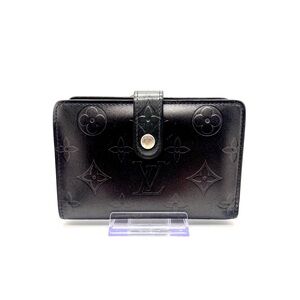 Authentic Louis Vuitton LV Monogram Mat Charcoal Grey Kisslock Bifold Wallet